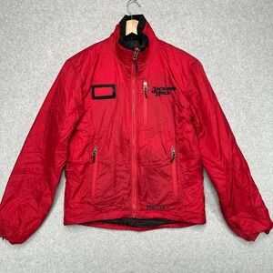 Marmot Jackson Hole Wyoming Ski Snowboard Red Insulated Full Zip Jacket Mens XS